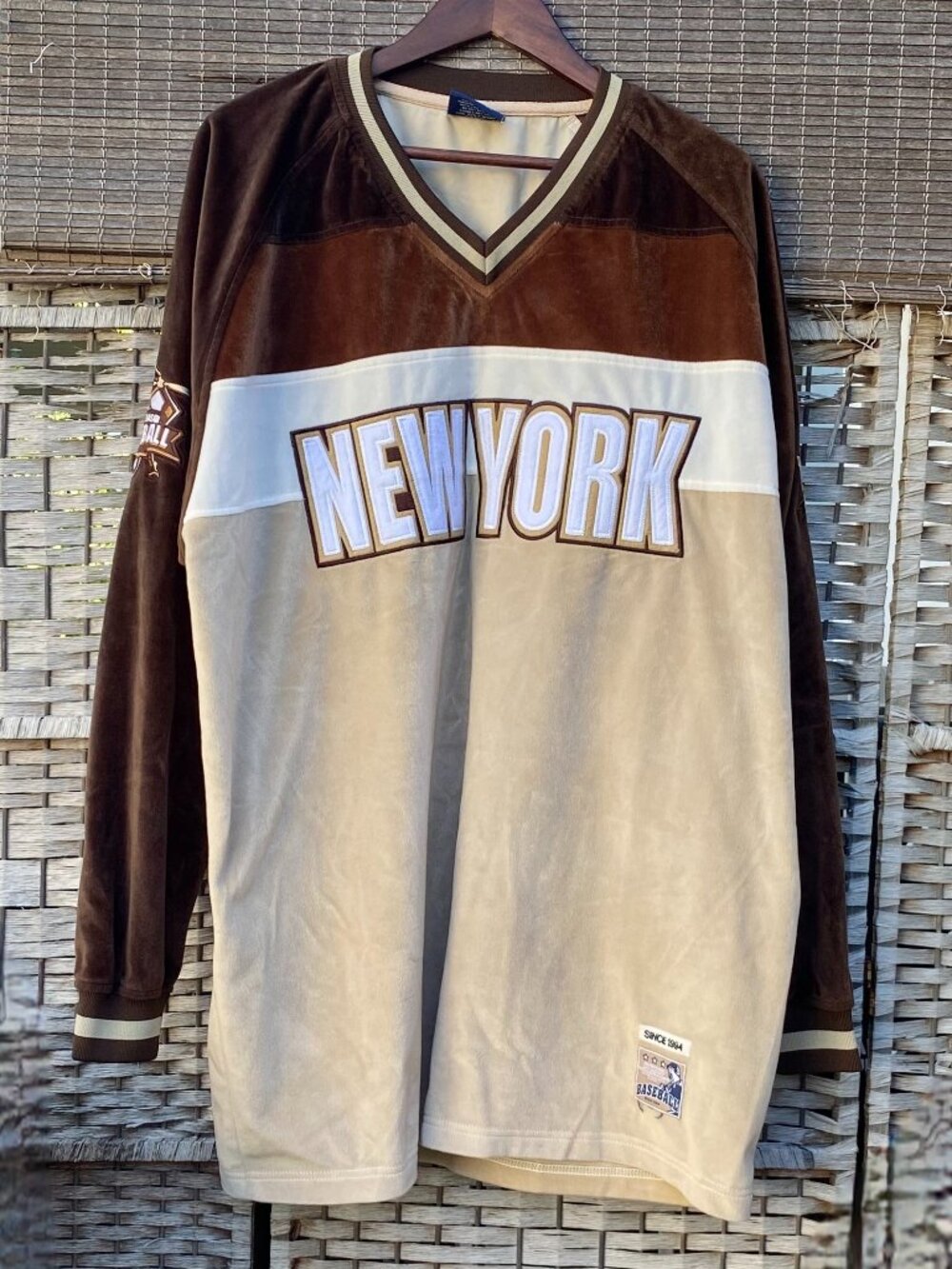 Vintage DELF Velour NEW YORK Undercover Pullover Shirt K&S Sports Wear Korea